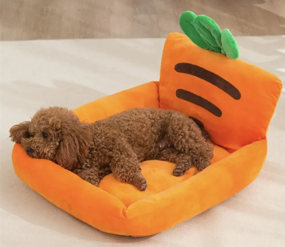 Carrot Shaped Dog Bed Pet Bed Cute Creative Dog Sofa