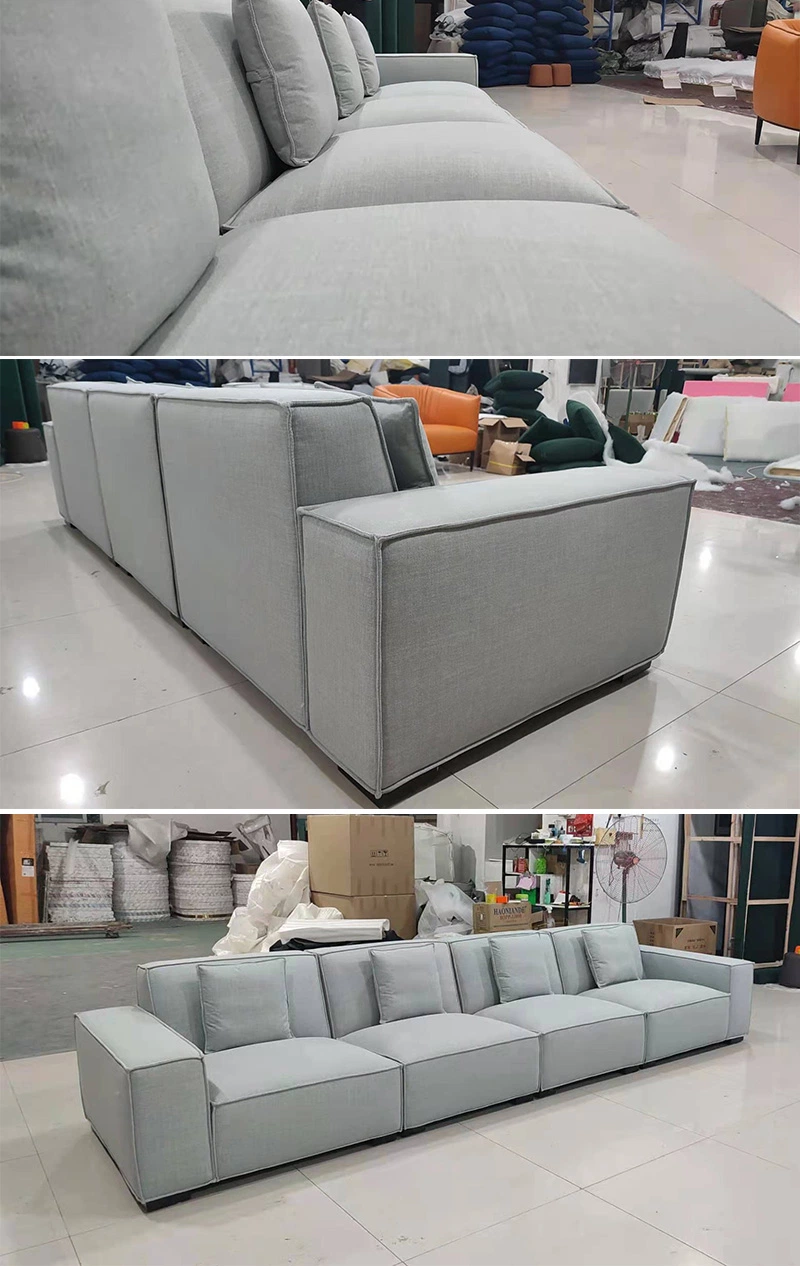 Modern Leisure Home Furniture Fabric Sectional Seatings Genuine L Shape Leather Corner Couch Mags Modular Sofa for Living Room