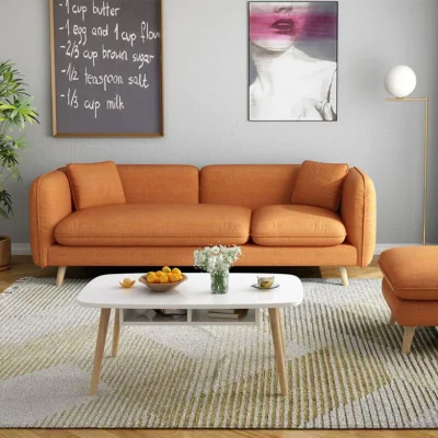 Sofá Loveseat de cuero nobuck moderno para sala de estar, sofá Loveseat de tela de microfibra de lujo de fábrica, diseño de sofá de cuero de microfibra