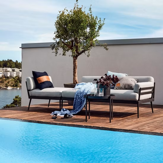 Nuevo Muebles de jardín para Patio, sofá seccional de ratán esquinero impermeable para Hotel y exteriores,