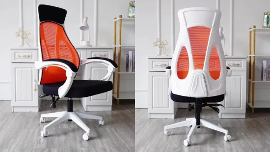 Nueva llegada Silla de ordenador ergonómica giratoria de estilo moderno ecológico con reposacabezas Espalda alta cómoda silla de oficina ejecutiva de malla